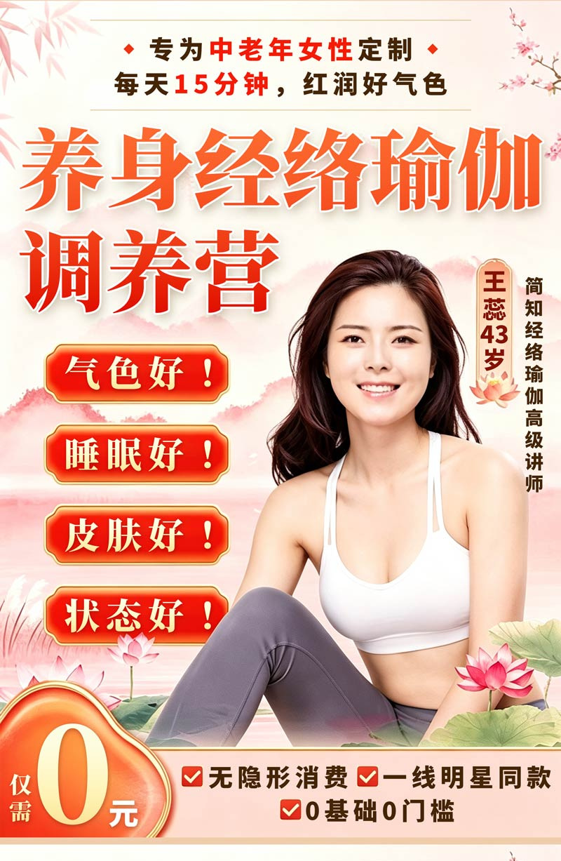 养身经络瑜伽调养营